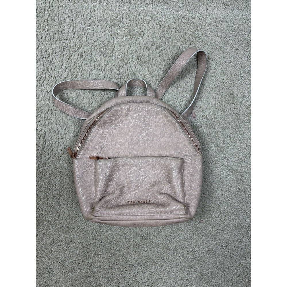 TED BAKER London‎ Mini Backpack Bag Pink Pebble Leather Adjustable